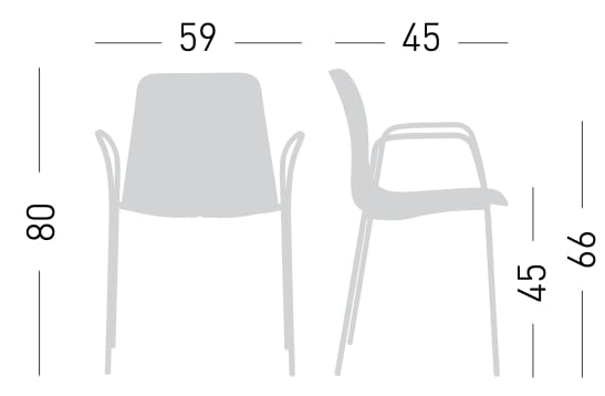 Стул из инженерного пластика с подлокотниками и встроенной подушкой GABER Unik ARCH-00048519 - Вид №4