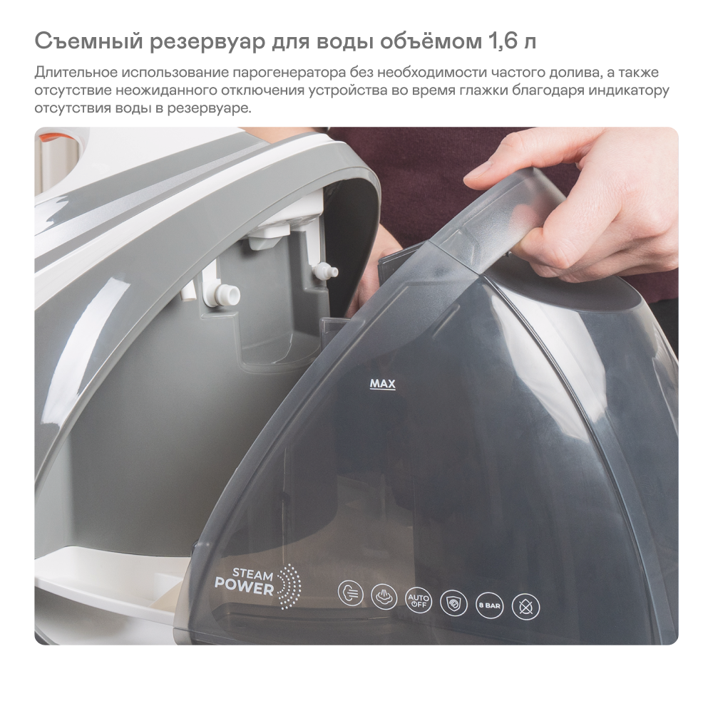 9221239 Парогенератор Garlyn GST-10 Pro белый STDN-0105378 - Вид №12