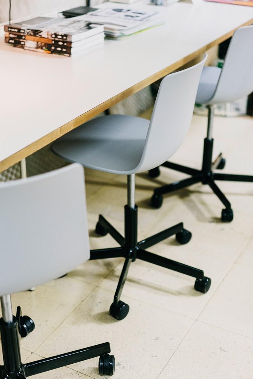 ENEA Офисный стул из дерева с 5 спицами на колесах Lottus sun-id-1384979 - Вид №3