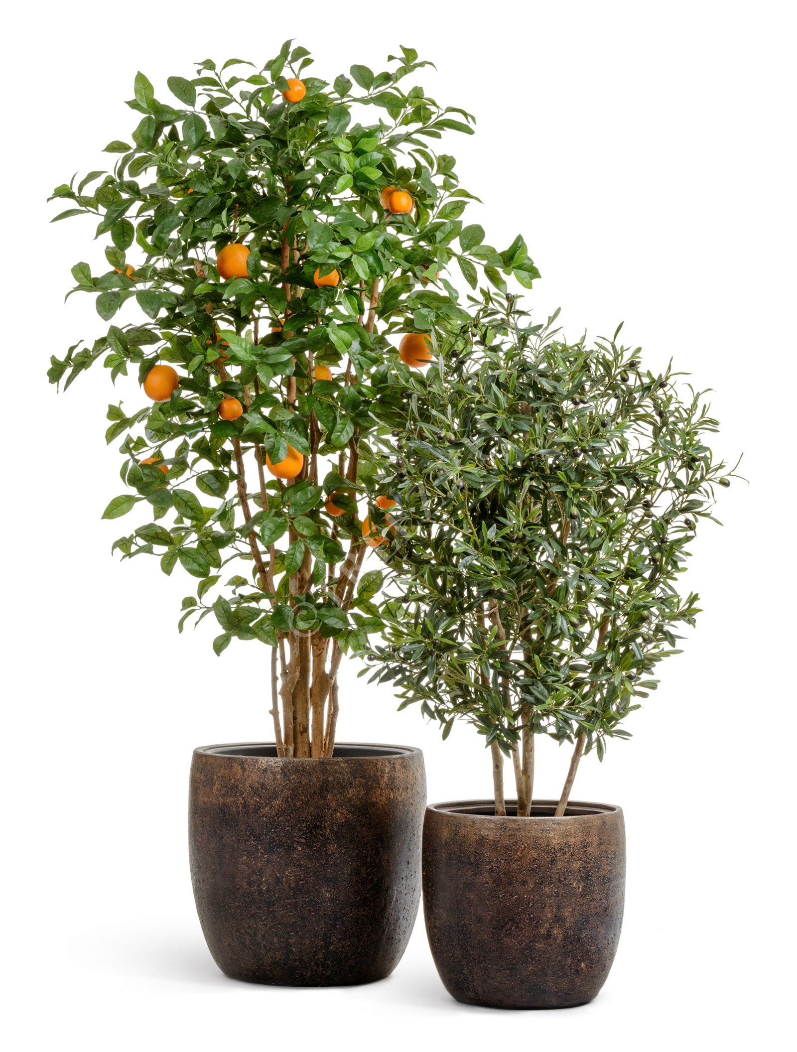 41.3321-04-050-RM-30 Кашпо  Effectory - серия Metal - Конус-чаша - Rough с золотой патиной Цветочная коллекция  - Вид №4