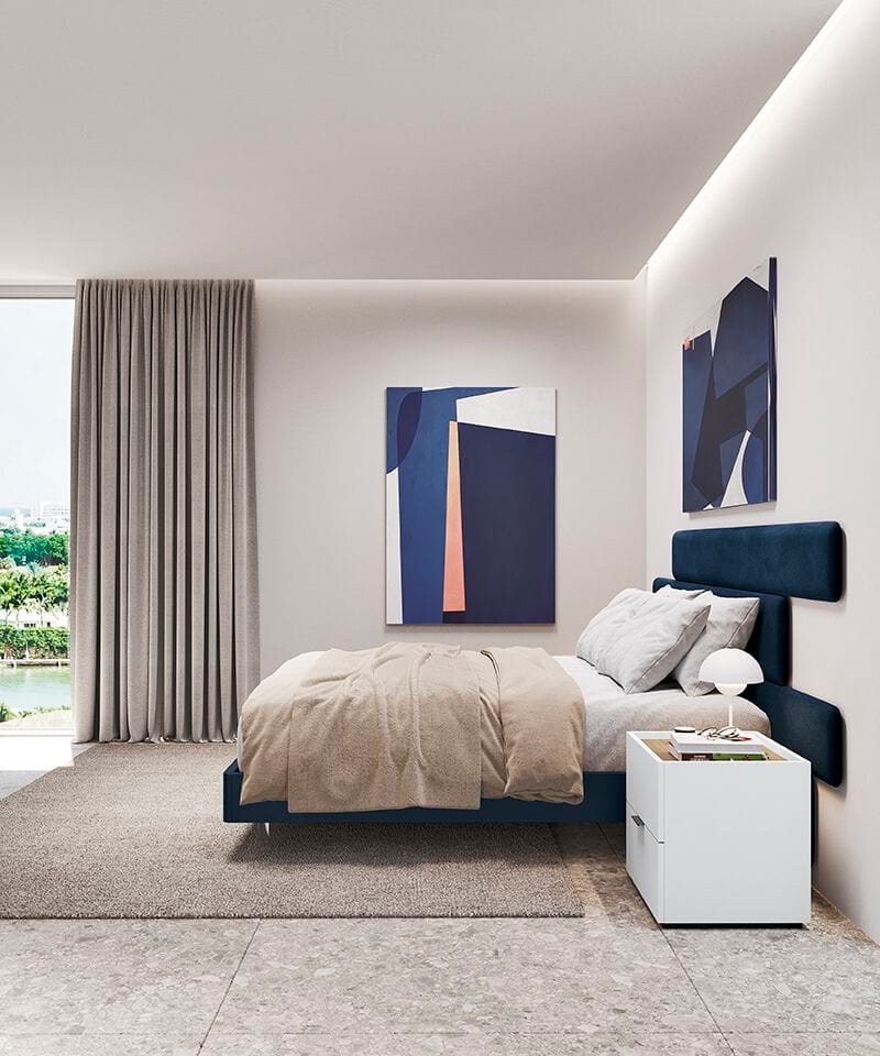 Двуспальная кровать из ткани с высоким изголовьем Febal Casa DESIRE ARCH-00123687 - Вид №2