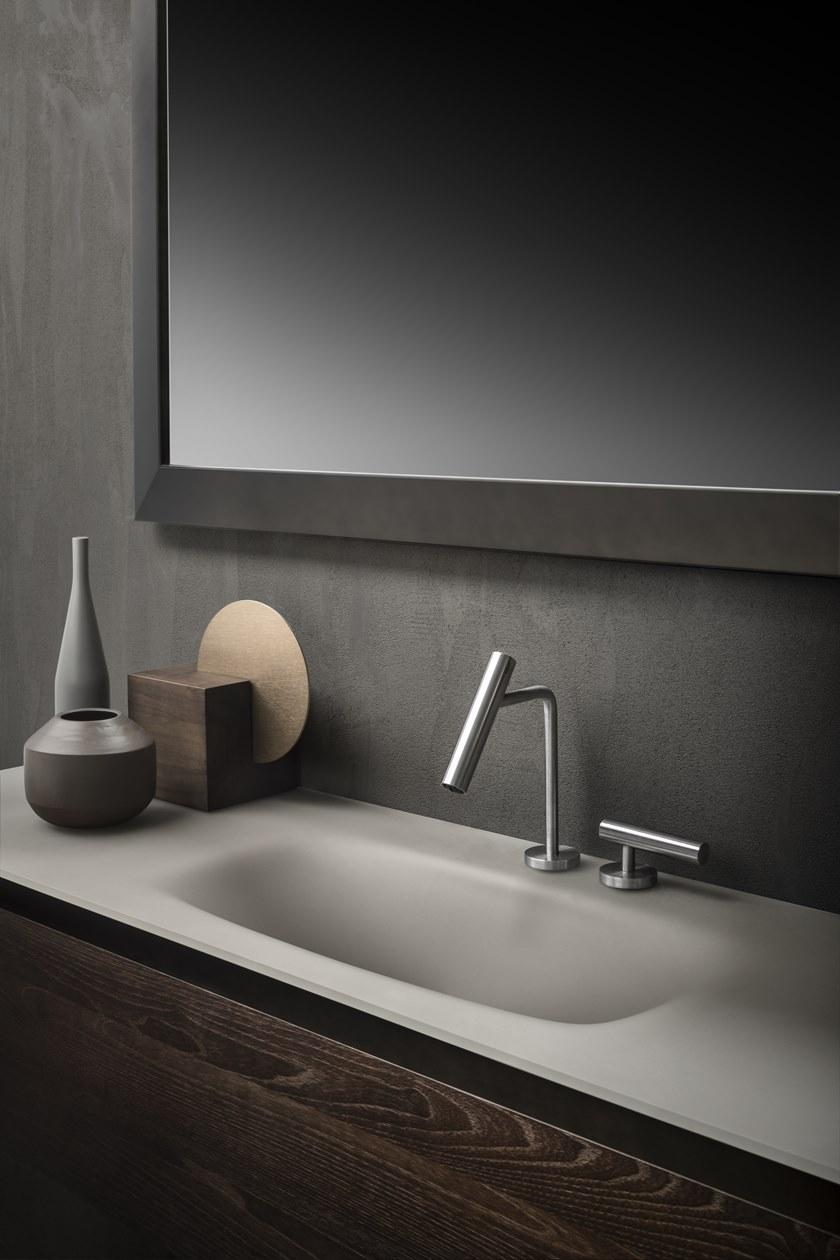 FALPER Смеситель для раковины на 2 отверстия из нержавеющей стали Cilindro sun-id-1453680 - Вид №6