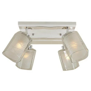 Спот потолочный белый с 4 плафонами Citilux "Прима" CL160141 CITILUX ПРИМА ХРОМ 00-3923837 Белый