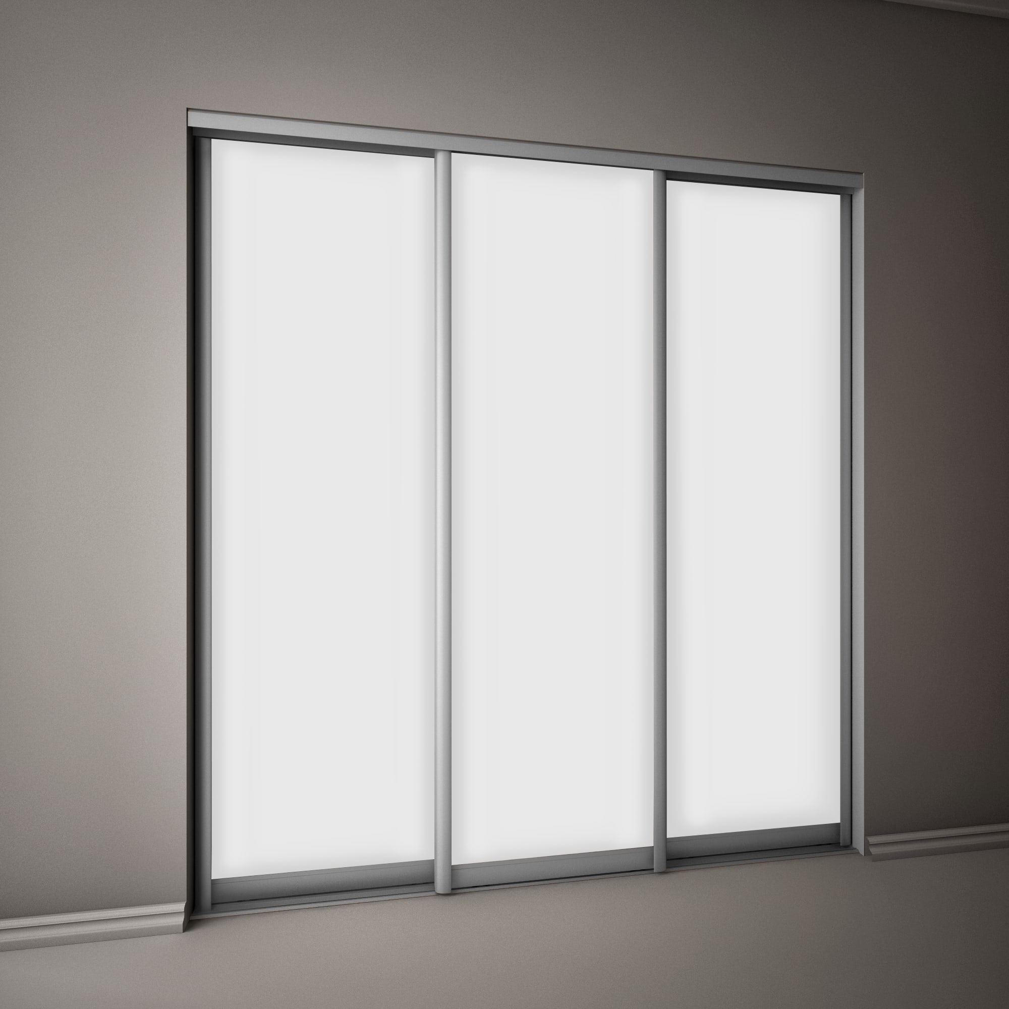 SPACEO Дверь-купе белый ясень с алюминиевым профилем 82335358 STLM-0024799 - Вид №6