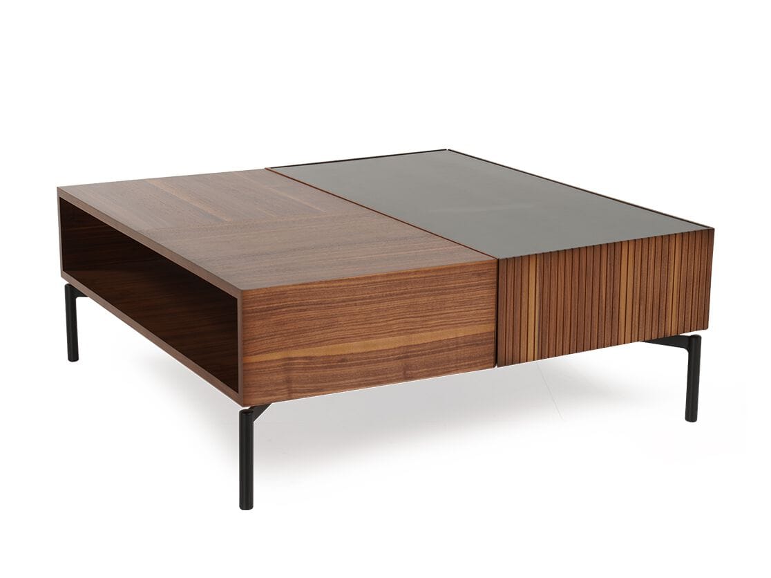 Деревянный квадратный журнальный столик с отсеком для хранения NDESIGN пекан ARCH-00137464 - Вид №1