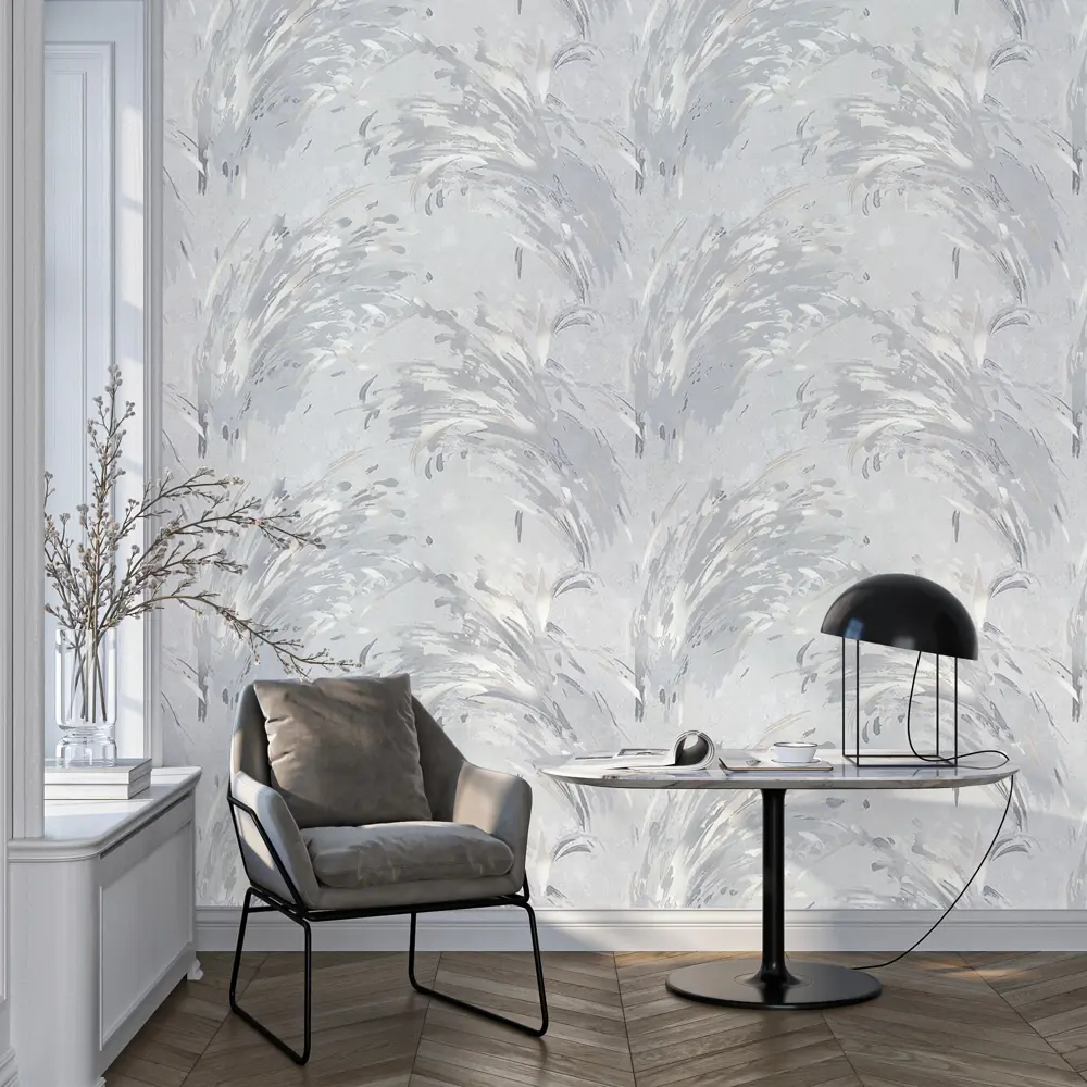 Wall Decor Рокси: серые флизелиновые обои с геометрическим узором 89417504 STLM-1577452 - Вид №3