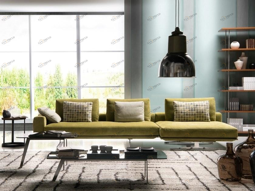 Former In Italia Модульный тканевый диван с шезлонгом Mastroianni sun-id-1344939