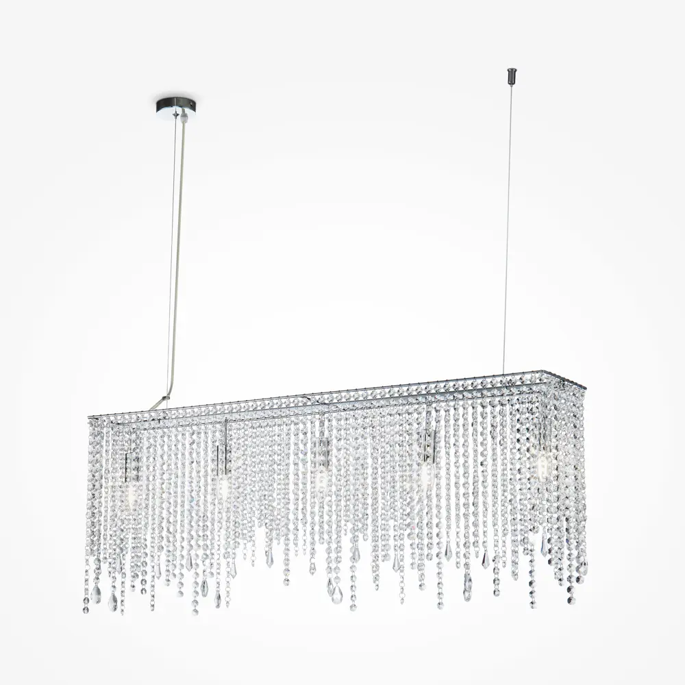 Люстра подвесная хрустальная Maytoni Императрица 5 ламп 20 м² цвет прозрачный/хром STLM-2121884