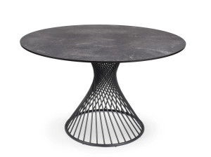 Круглый обеденный стол из нержавеющей стали