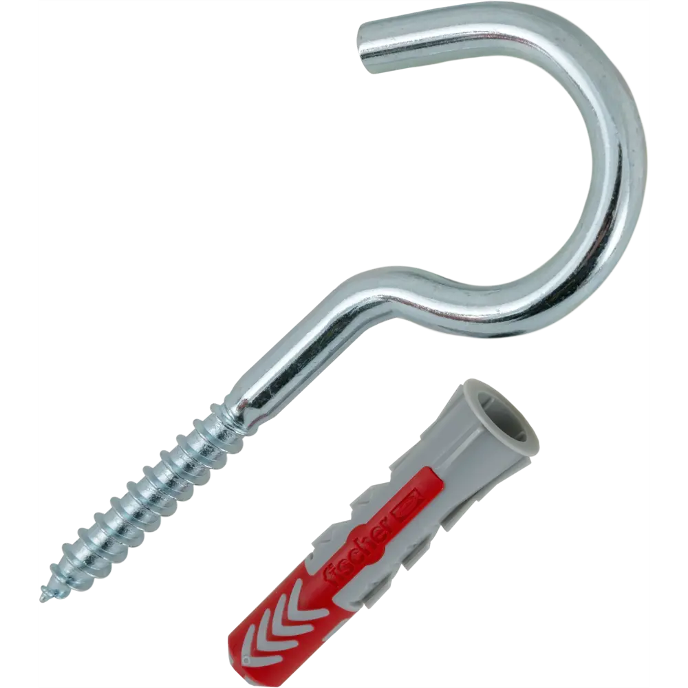 Дюбель универсальный DuoPower 10x50 мм, крюк-полукольцо, 2 шт. 81933204 STLM-2059689 FISCHER  - Вид №1