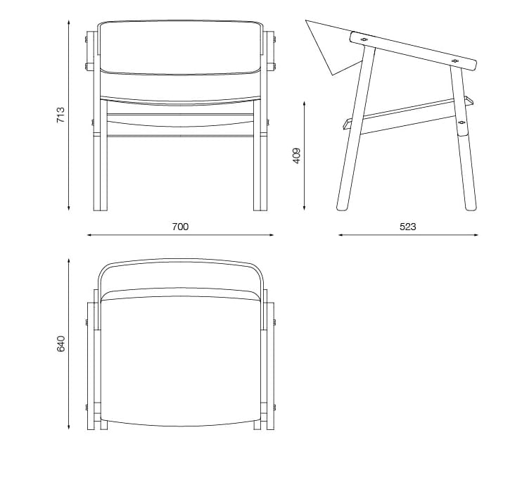 Кресло из ясеня с мягким сиденьем Askia Atelier Lounge ARCH-00125945 - Вид №2
