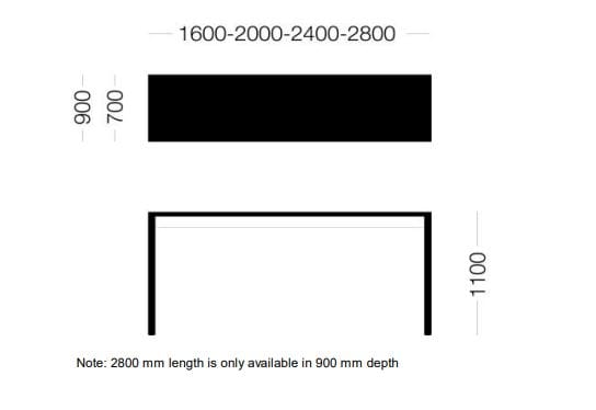 Высокий прямоугольный стол Sellex Zubi Light ARCH-00032373 - Вид №11