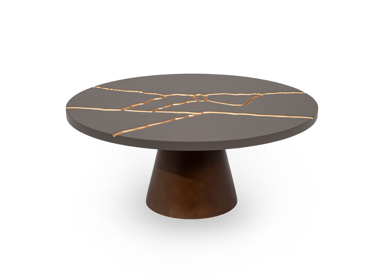 Деревянный круглый журнальный столик NDESIGN глина ARCH-00049101 - Вид №1