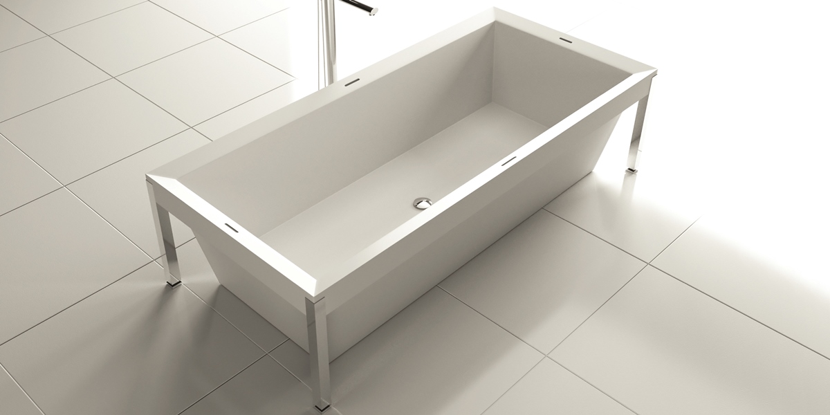 Moma Design Ванна из Corian 1850x850x500 Over Tank белая TW0301850 - Вид №1