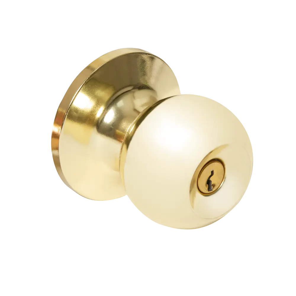 Дверная ручка-шар Фабрика замков с ключом-фиксатором золото 89347004 STLM-1338550