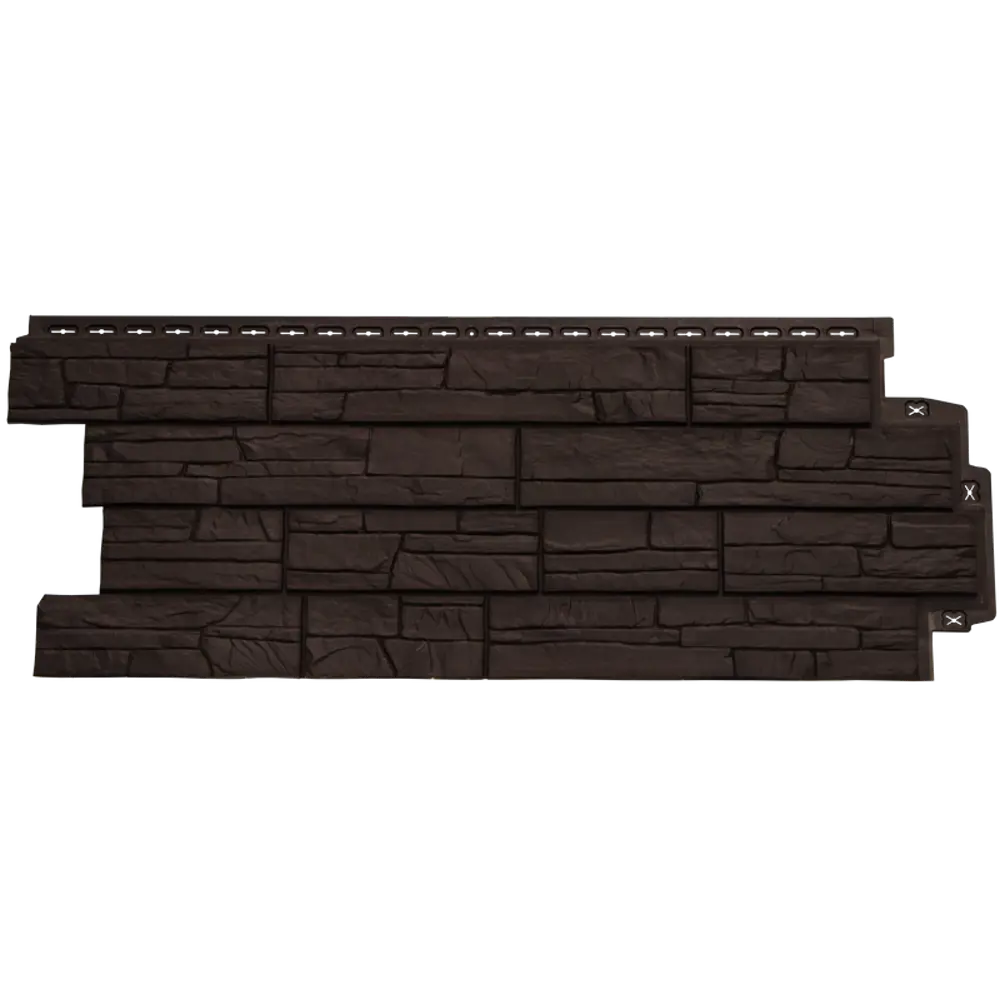 Фасадная панель Grand Line Classic Сланец 1109x418 мм шоколадный 0.38 м² STLM-2020837