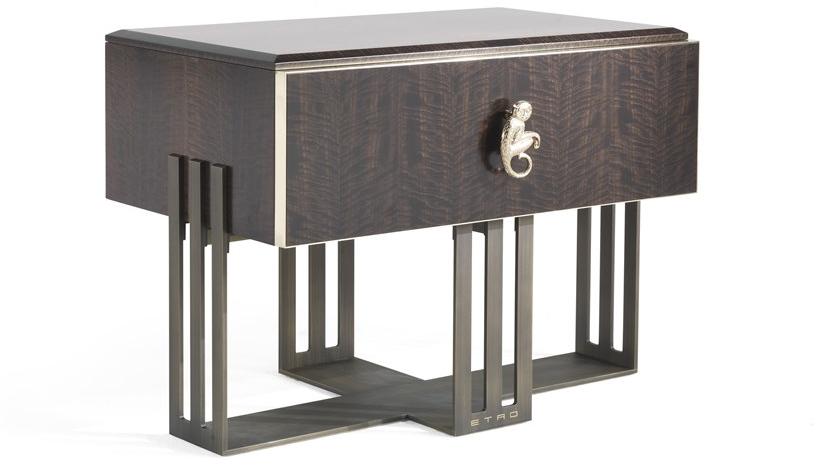 ETRO Home Interiors Тумбочка из эвкалипта прямоугольная с ящиками Klee E.kle.321.a - Вид №1