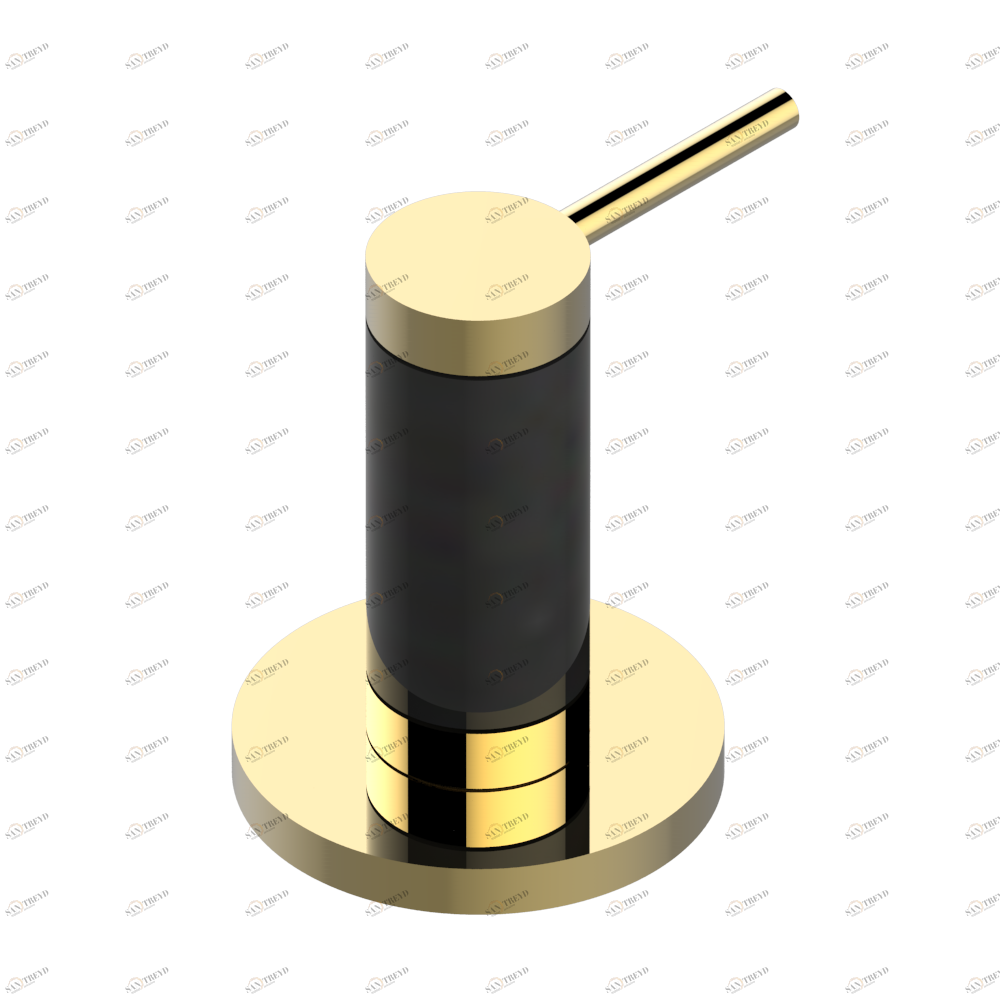 G5D-50/4/VG Переключатель набортный 2 входа 3/4", один выход 3/4"и один выход 1x1/2" Thg-paris Anoa с чёрными роговыми вставками Золото G5D 50/4/VG CAT.F