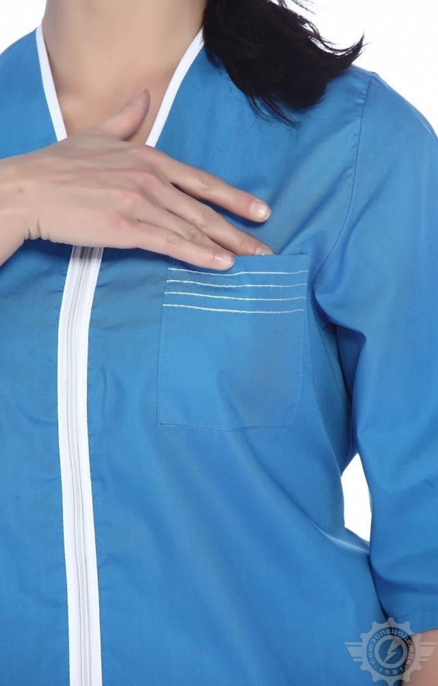 66183 Куртка "Сервис" темно-голубая  Медицинская одежда  размер 54/158-164 Спецодежда  - Вид №3