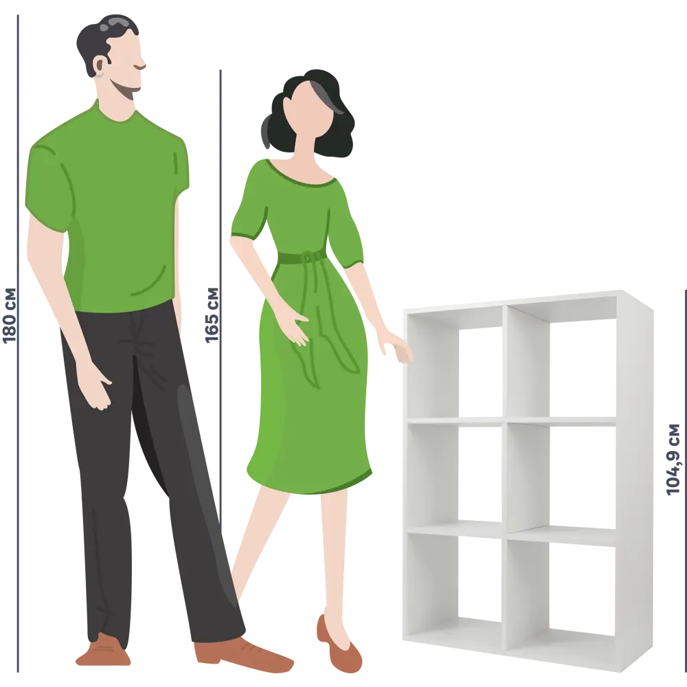SPACEO Стеллаж «Куб» — модульная система хранения на 6 секций 82731914 STLM-0034905 - Вид №2