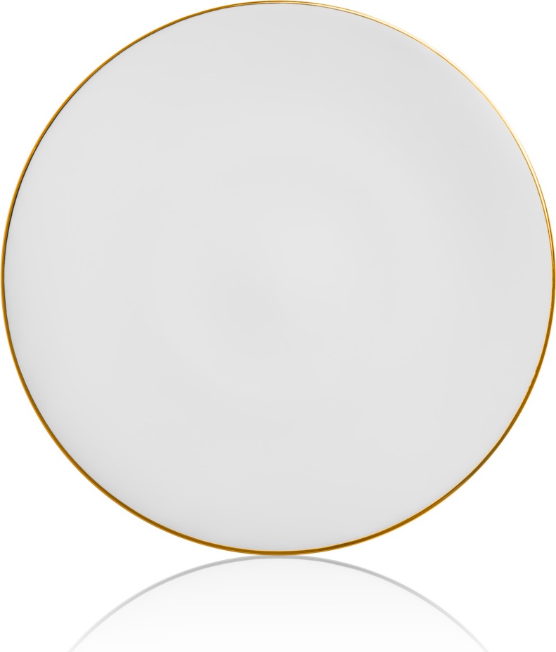 10640233 Mix&Match Тарелка обеденная Mix&Match Синергия. Золотой кант 28см, фарфор Фарфор костяной 