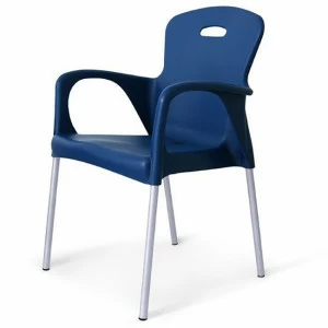 Стул с подлокотниками пластиковый синий Remy Blue AFINA ДИЗАЙНЕРСКИЕ, REMY 130609 Синий