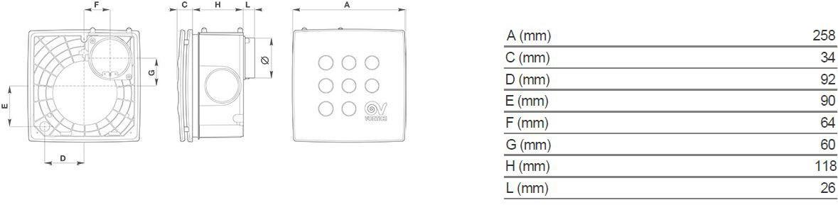 Vortice Центробежный канальный вентилятор Vort quadro 12065 - Вид №2