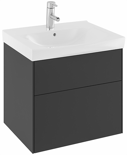 42557 IFO Sense тумба под умывальник с двумя ящиками, W = 900 мм, W1 = 922 мм, глянцевый белый - Вид №5