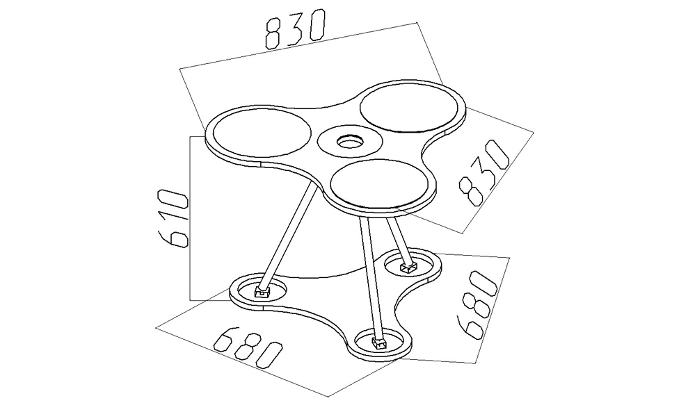 Детский игровой стол "Спинер" МАНДАРИН ПРОДЛЕНКА 178750 Белый;черный Santreyd  - Вид №3