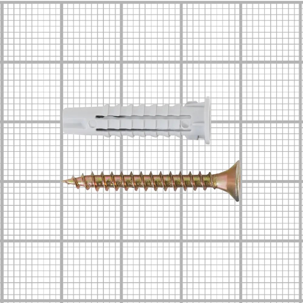 Дюбель-шуруп потайной 5x25 мм нейлон цвет серый ЕВРОПАРТНЕР STLM-2091491 - Вид №3