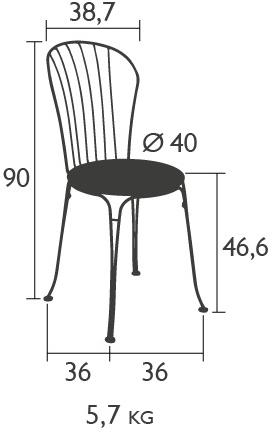 Fermob Штабелируемый садовый стул из стали Opéra+ 0911 - Вид №2