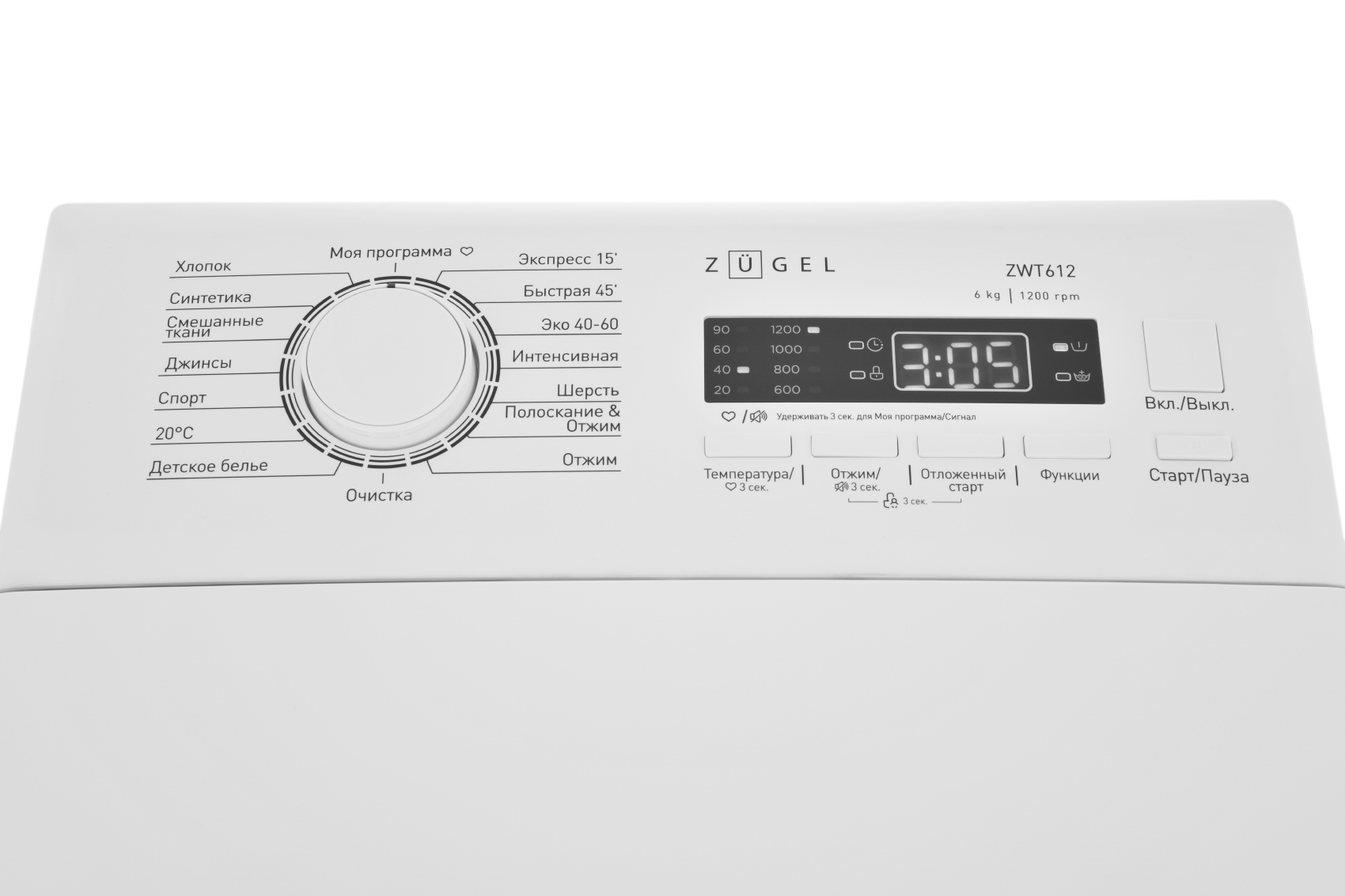 9982986 Стиральная машина ZUGEL ZWT612 белый STDN-0060224 - Вид №3