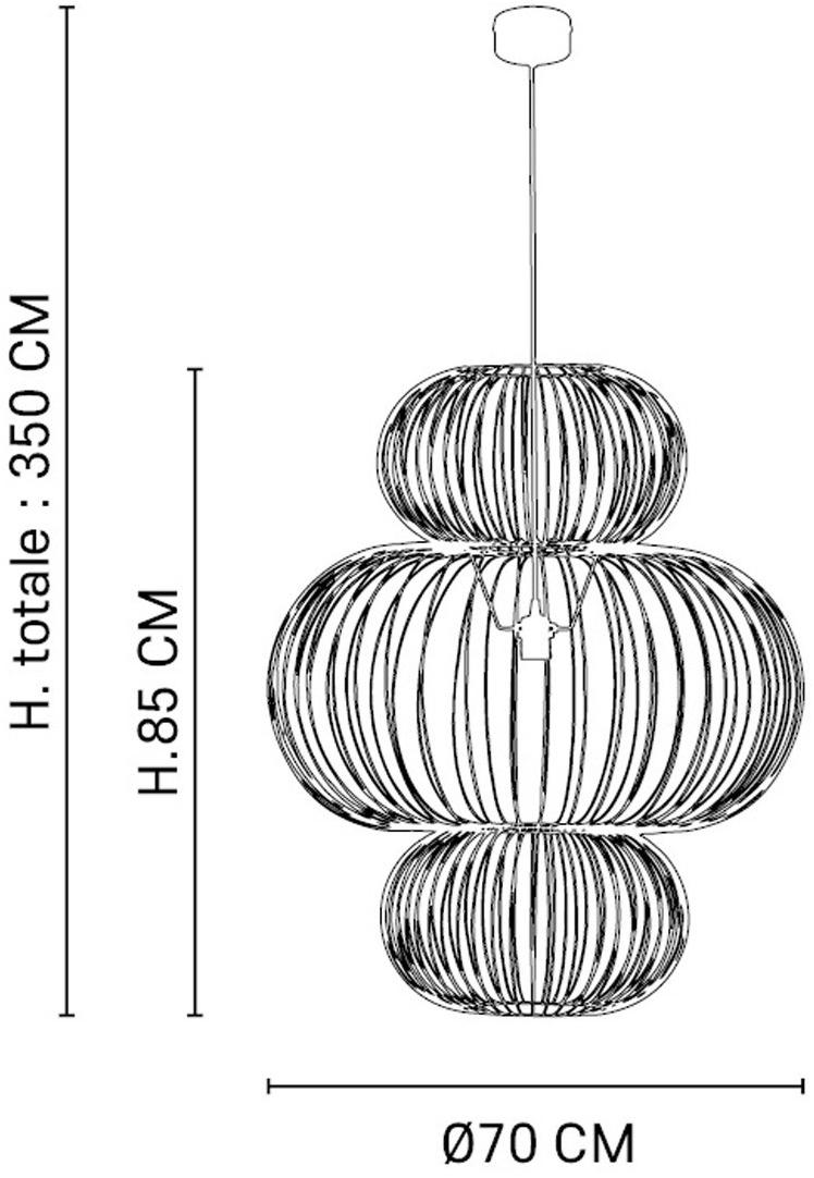 Market Set Подвесной светильник из металла Kokeshi Pr590165 - Вид №3