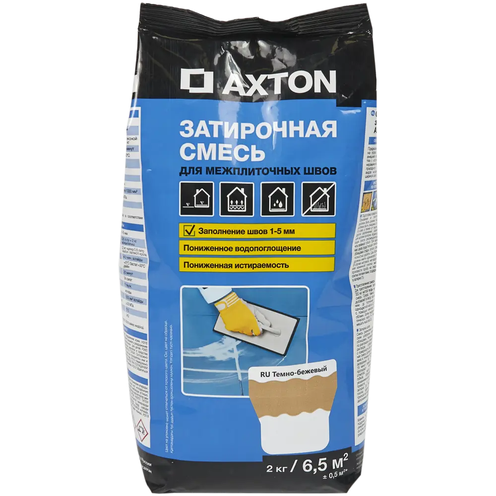 Цементная затирка Axton для плитки и камня, темно-бежевая 2 кг 82403010 STLM-0026645 - Вид №1