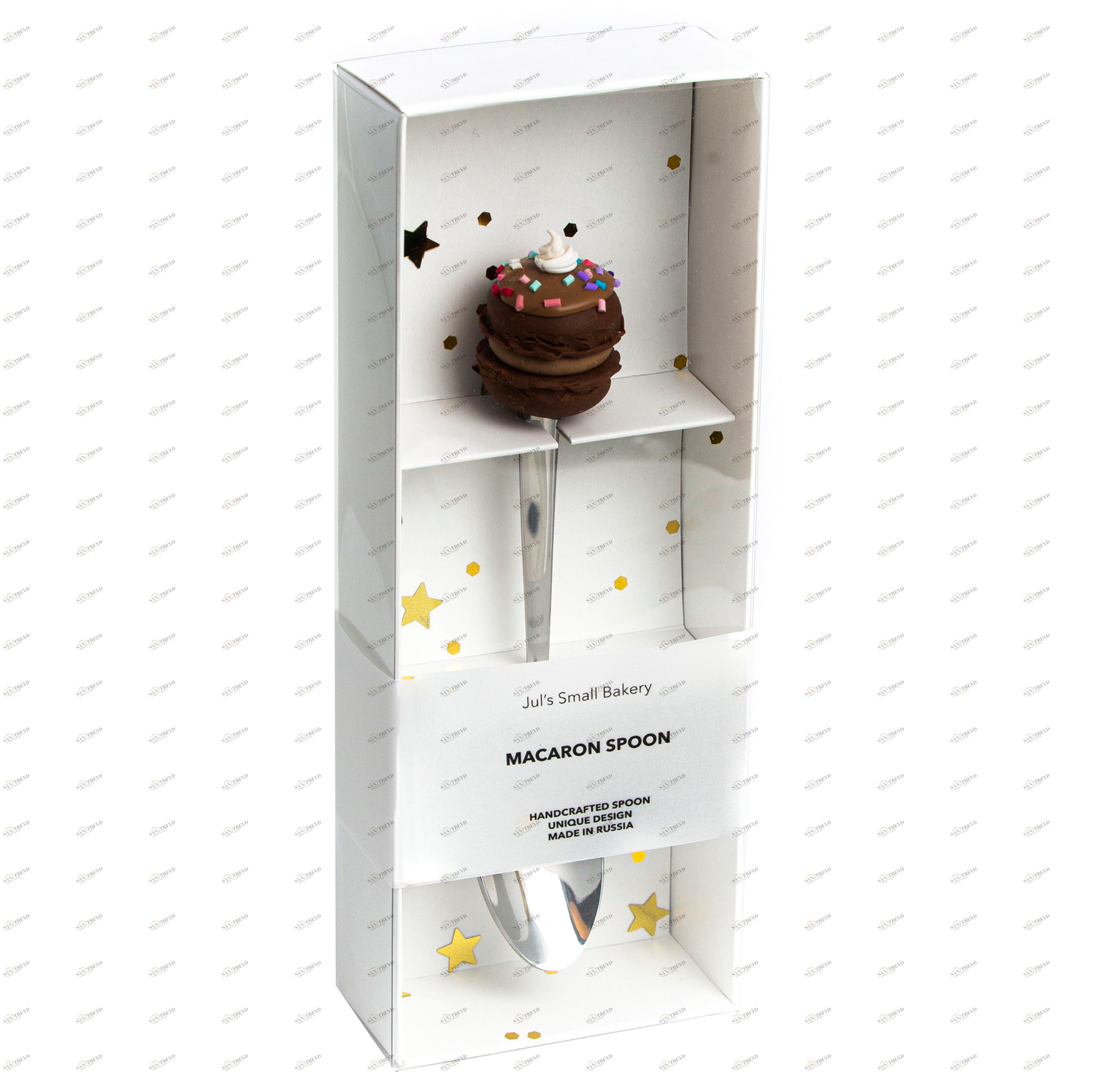 Чайная ложка Macaroon темный шоколад с кремом JULS SMALL BAKERY  335348 Коричневый Santreyd 