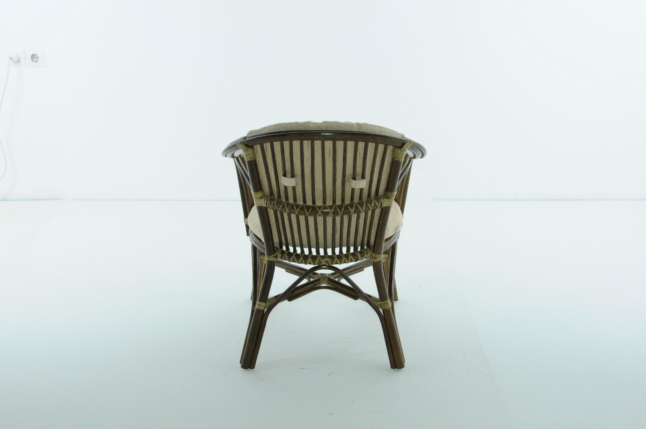 Кресло с подушкой зеленое из ротанга "Олива" 02/13В VINOTTI  00-3885217 Зеленый  - Вид №3