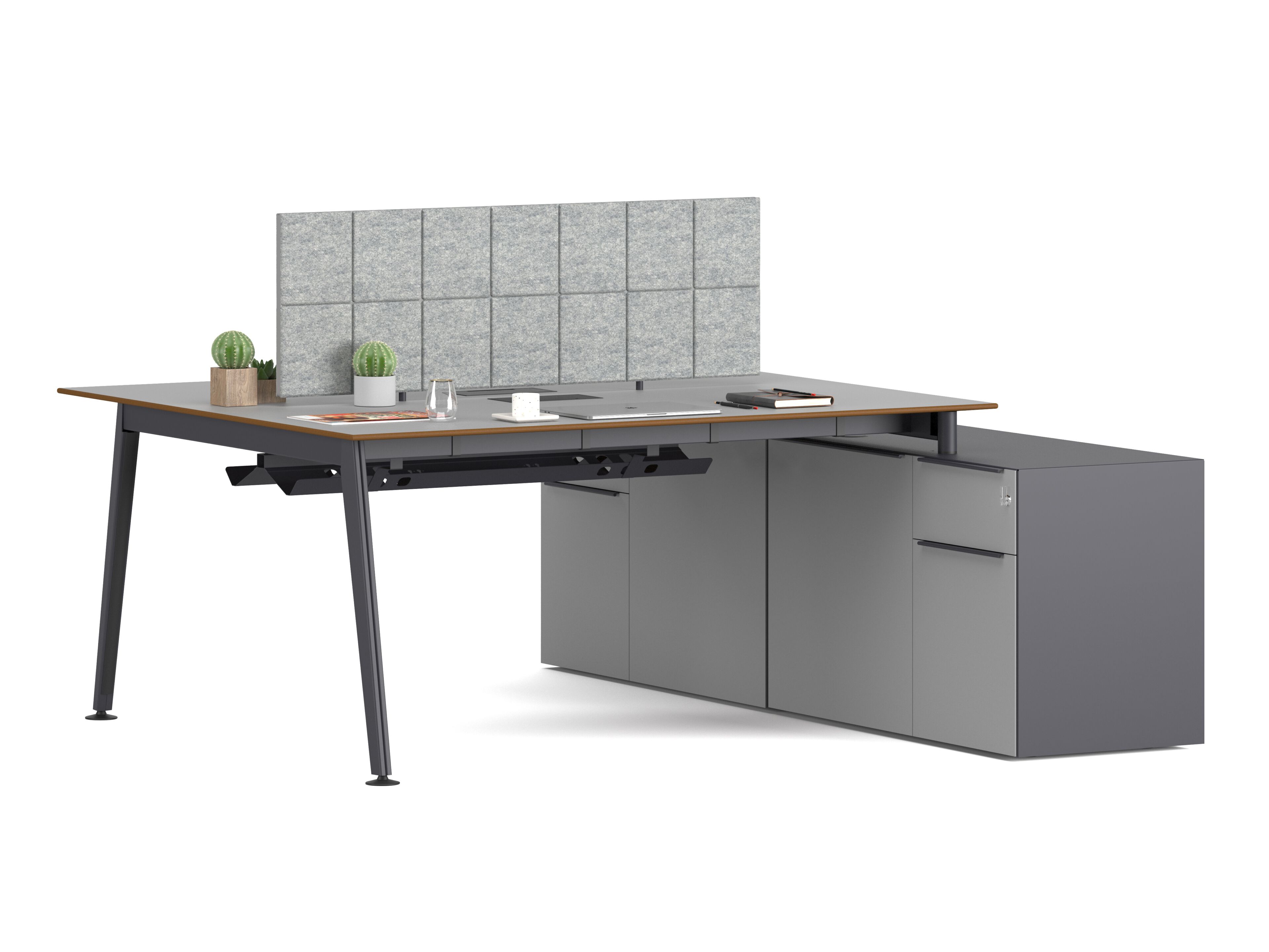 Деревянный угловой стол с ящиками Ersa HANA ARCH-00076909 - Вид №5