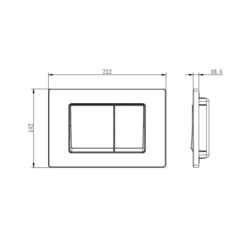 Клавиша смыва Aquatek Small пластик цвет хром глянцевый STLM-2191434 - Вид №1