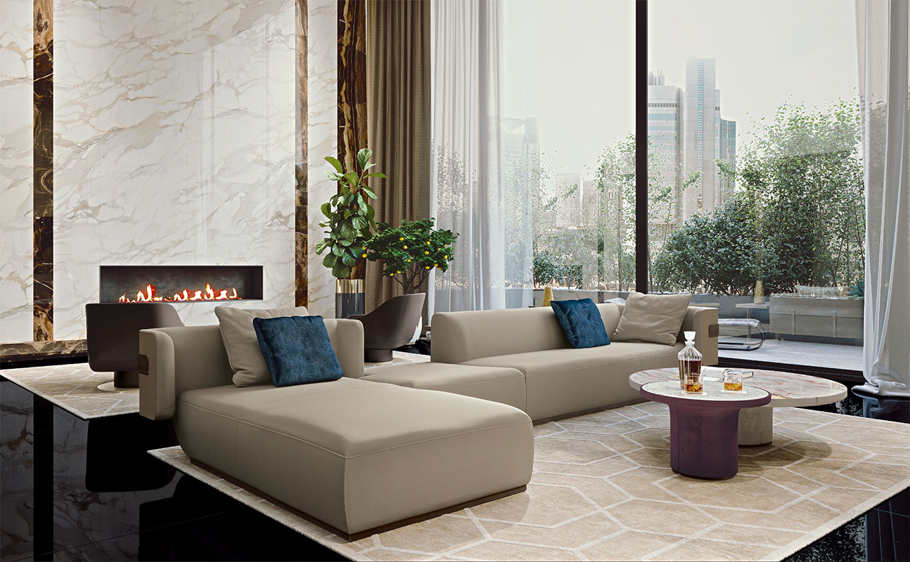 Диван MI LONGHI W 543 COMPOSIZIONE 2 