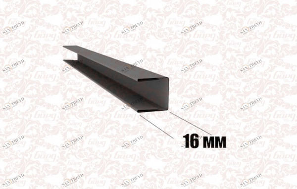 Торцевой П-образ.профиль, хром 4м БАРД 2511133