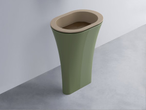 AMLA65-AN+AMPILO-CA+AMCOLO-AG Раковина Amedeo Ovale отдельностоящая cielo Enjoy + Amedeo