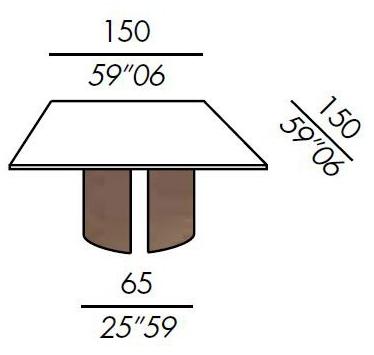 Meridiani Квадратный деревянный обеденный стол Gong sun-id-1352416 - Вид №8