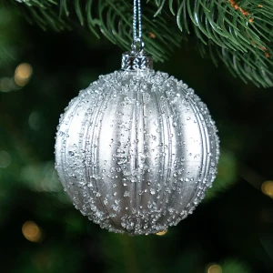 Елочный шар KREAFORTA фактурный матовый серый ø8 см 89420659