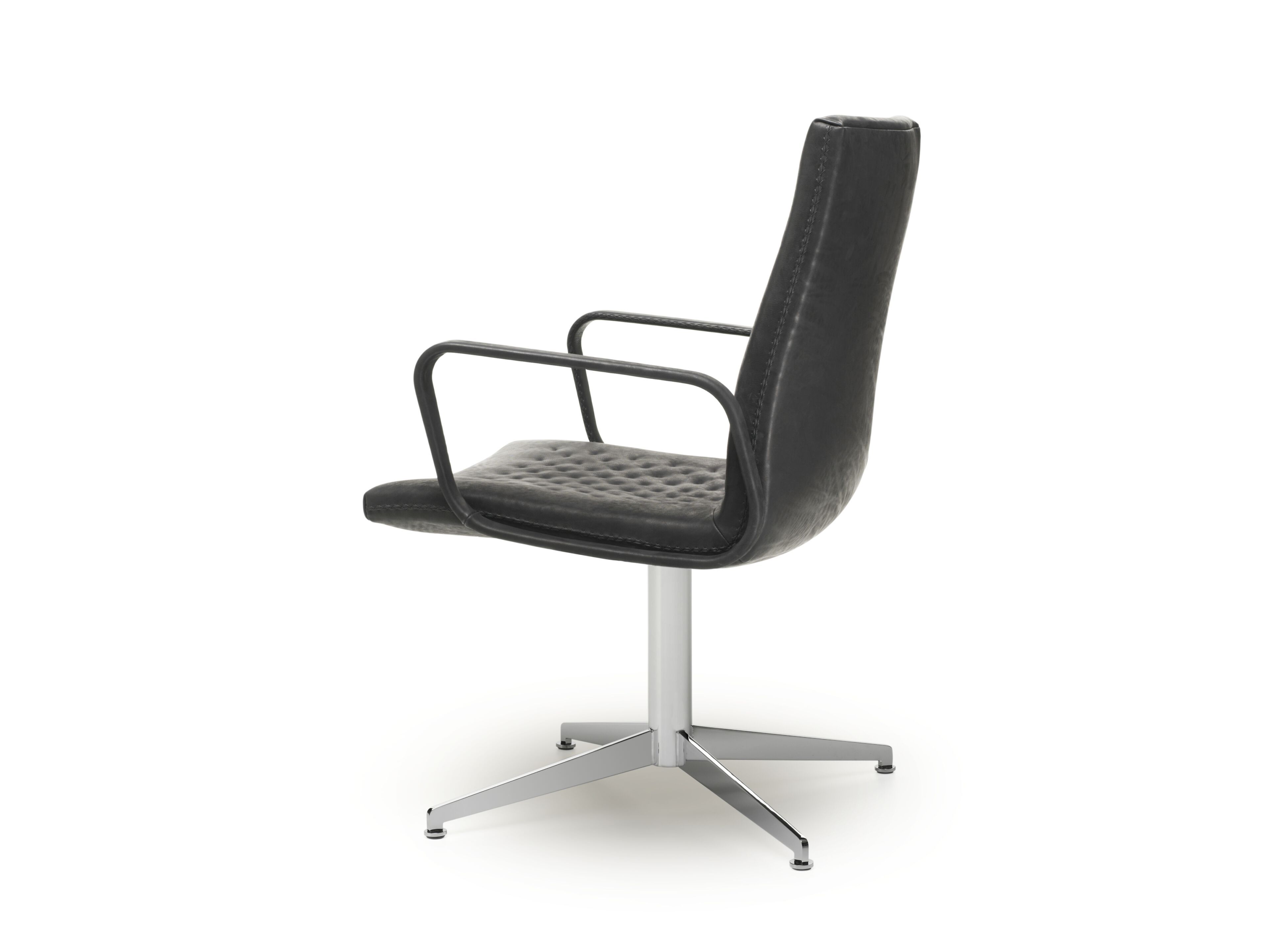 4-спицевое кожаное вращающееся офисное кресло с подлокотниками de Sede DS-1051 ARCH-00000276 - Вид №1