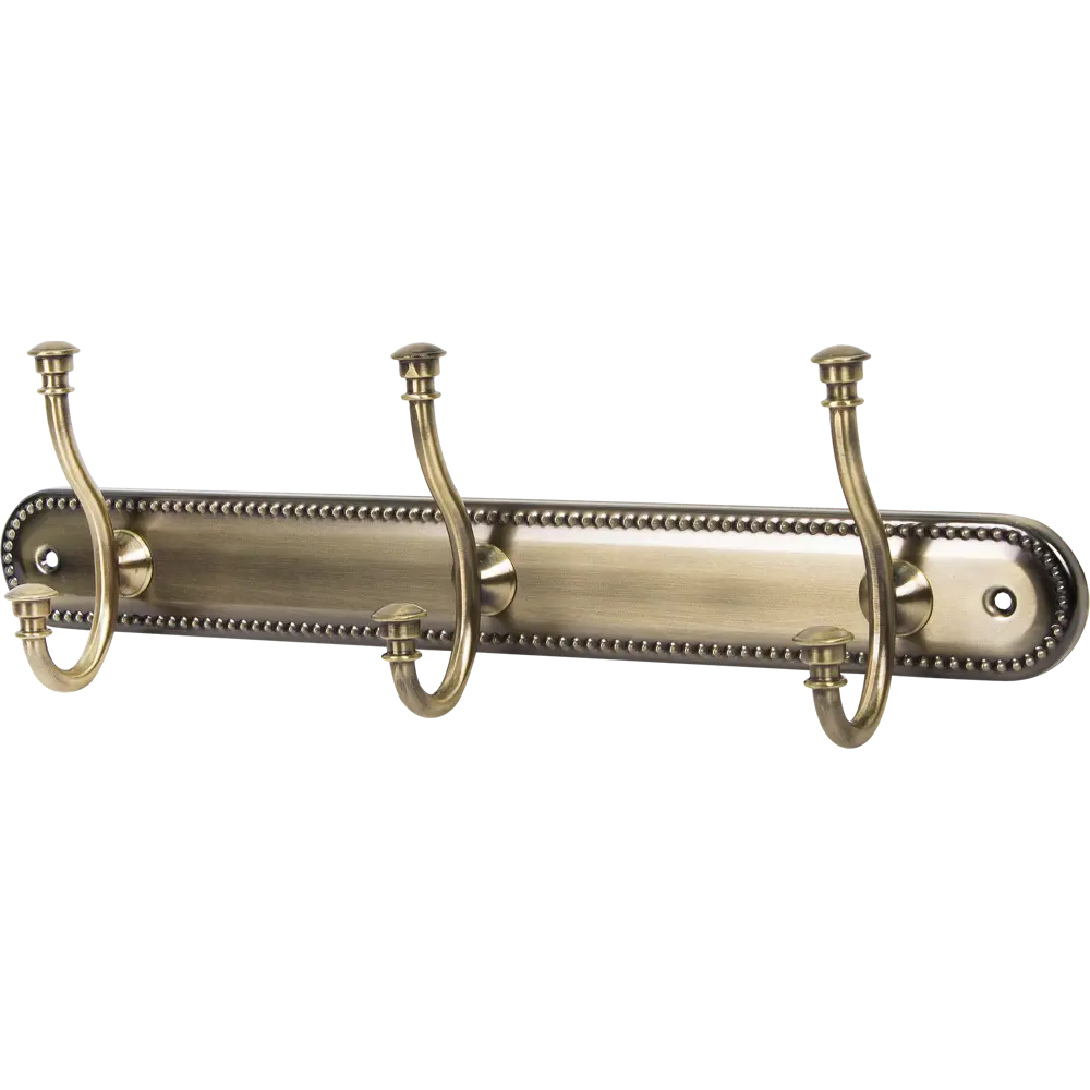Планка 3 крючка Grampus Alfa цвет античная латунь STLM-2043862