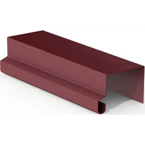 П-планка для профнастила 20x10x15 мм 2 м 0.4 мм RAL 3005 вишневый