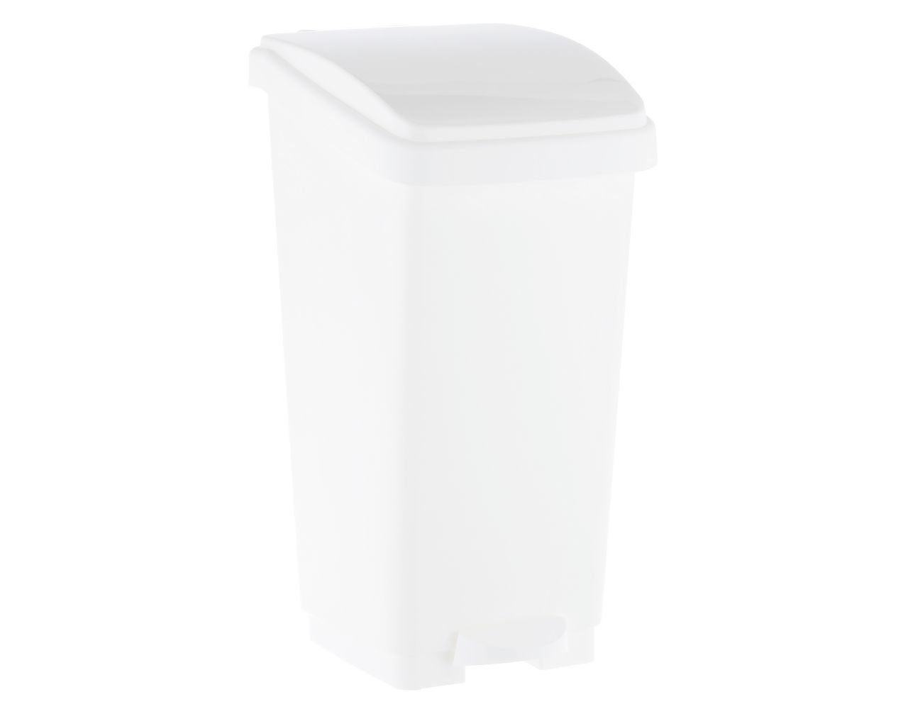 KAB405 Мусорное ведро открывается пластиковой педалью-кнопкой вместимостью 50 л, цвет БЕЛЫЙ Merida 
