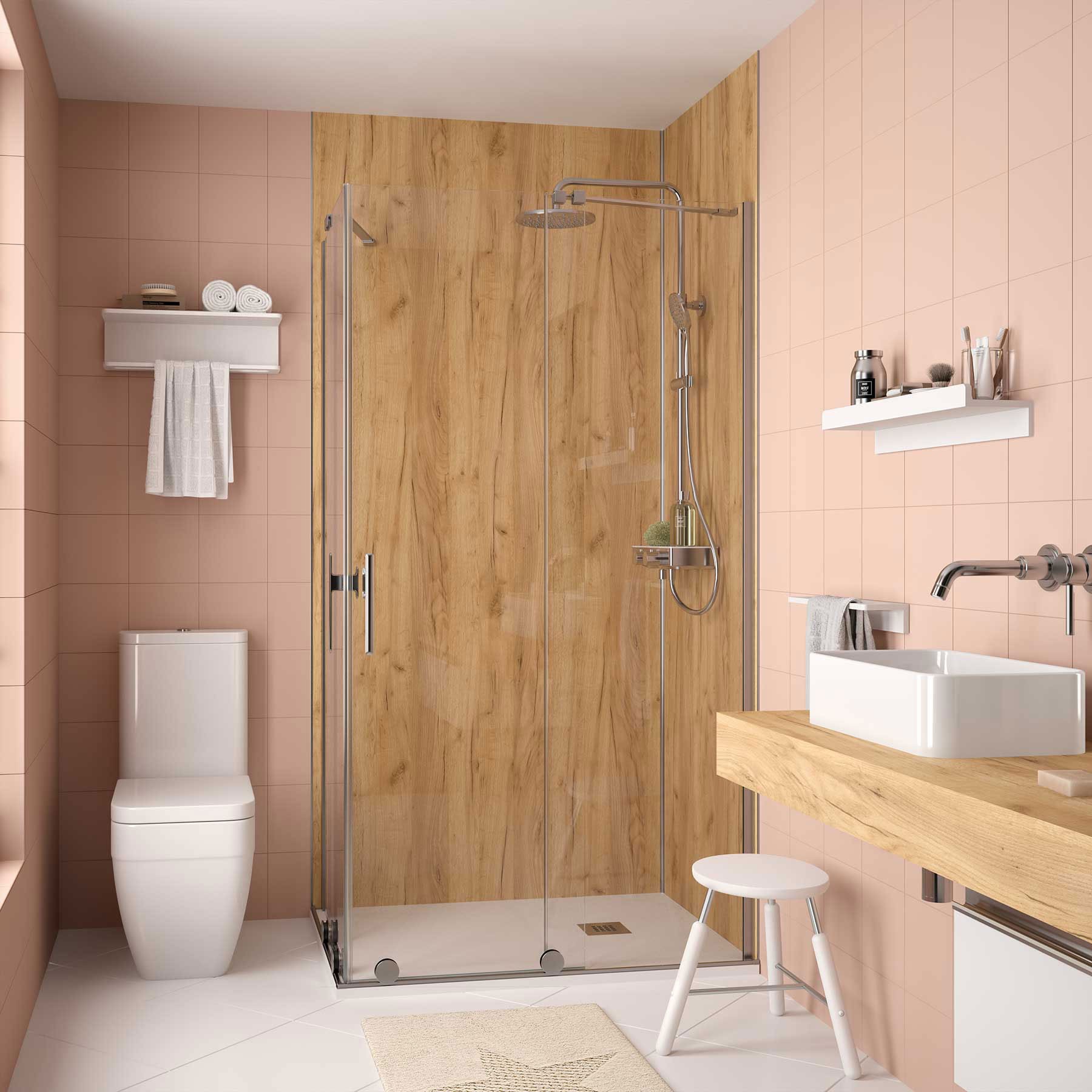 83133 SALGAR Душевая панель ATLAS Roble Africa 1220 x 2400 x 4 мм