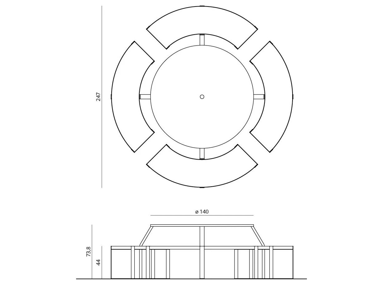 Металлический стол для пикника Urbantime Вечнозеленый.040 ARCH-00075118 - Вид №5