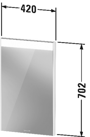 BR702000707 Brioso Зеркало с подсветкой Бетонно-серый матовый декор Duravit - Вид №1